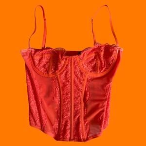 Urban Outfitters Out From Under Modern Love Orange Corset Medium
